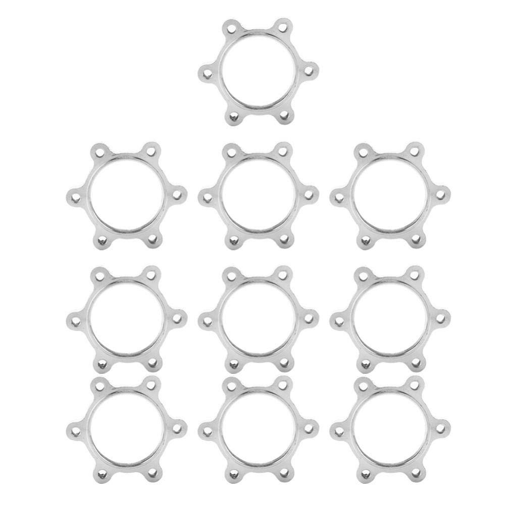 Aluminium Alloy Freewheel Threaded Hubs Disk Disc Brake Rotor 6 Bolt Flange Adapter Replacement Part, 10Pcs/Pack (48mm/1.89inch)