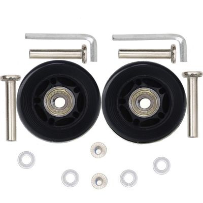 ORO 1 Pair Luggage Wheels Replacement 64mm Case Wheels with 8mm Bearings for Suitcase and Inline Outdoor Skate and Caster Board (64 * 18)