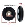 ORO 1 Pair Luggage Wheels Replacement 64mm Case Wheels with 8mm Bearings for Suitcase and Inline Outdoor Skate and Caster Board (64 * 18) view 2