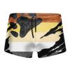 MOCSONE Bear Pride Flag Men Swimwear Basic Long Swim Boxer Trunks Board Shorts Swimsuits Black view 1