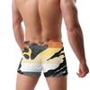 MOCSONE Bear Pride Flag Men Swimwear Basic Long Swim Boxer Trunks Board Shorts Swimsuits Black view 2
