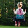 GA&EN Mermaid Reversible Sequin Drawstring Backpack/Bag Iridescent Dotted Blue/Light Purple for Kids Girls view 3