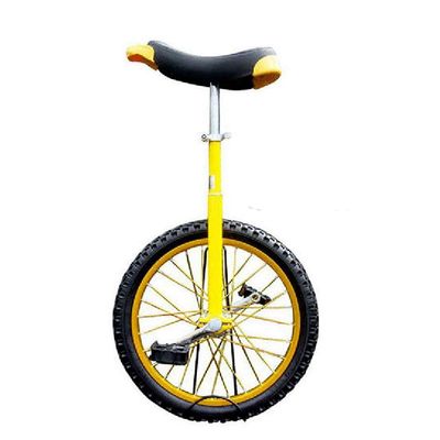 DXYDZSWD Unicycle Single Round Children's Adult Adjustable Height Balance Cycling Exercise 16/18/20 Inch Yellow(20 inch)