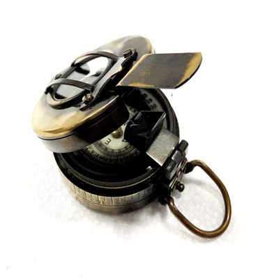 Antique Nautical Brass Military Navigation Compass Marine Pocket Instruments
