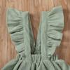 Fashion Retro Corduroy Suspender Baby Girl Skirt Dress Toddler Ruffles Straps Casual Dress Girls Summer Outfits Clothes (Light Green Girl Skirt, 2-3 T) view 3