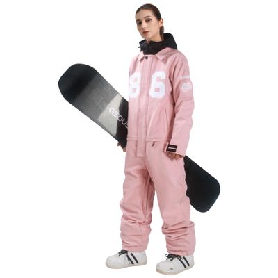 GSOU SNOW Ski Suit Men One Piece Snowboard Snowsuit Waterproof Windproof Snow Jumpsuit Insulated Outdoor