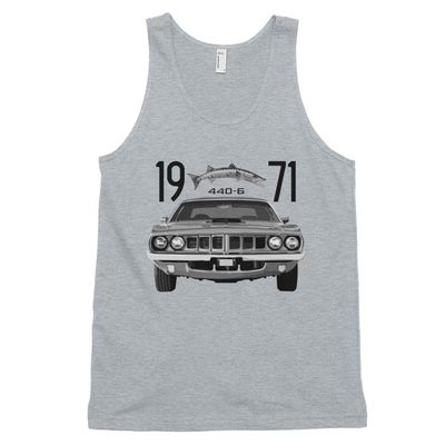 1971 Barracuda Cuda 440 Magnum Classic Tank top (Unisex) Heather Grey
