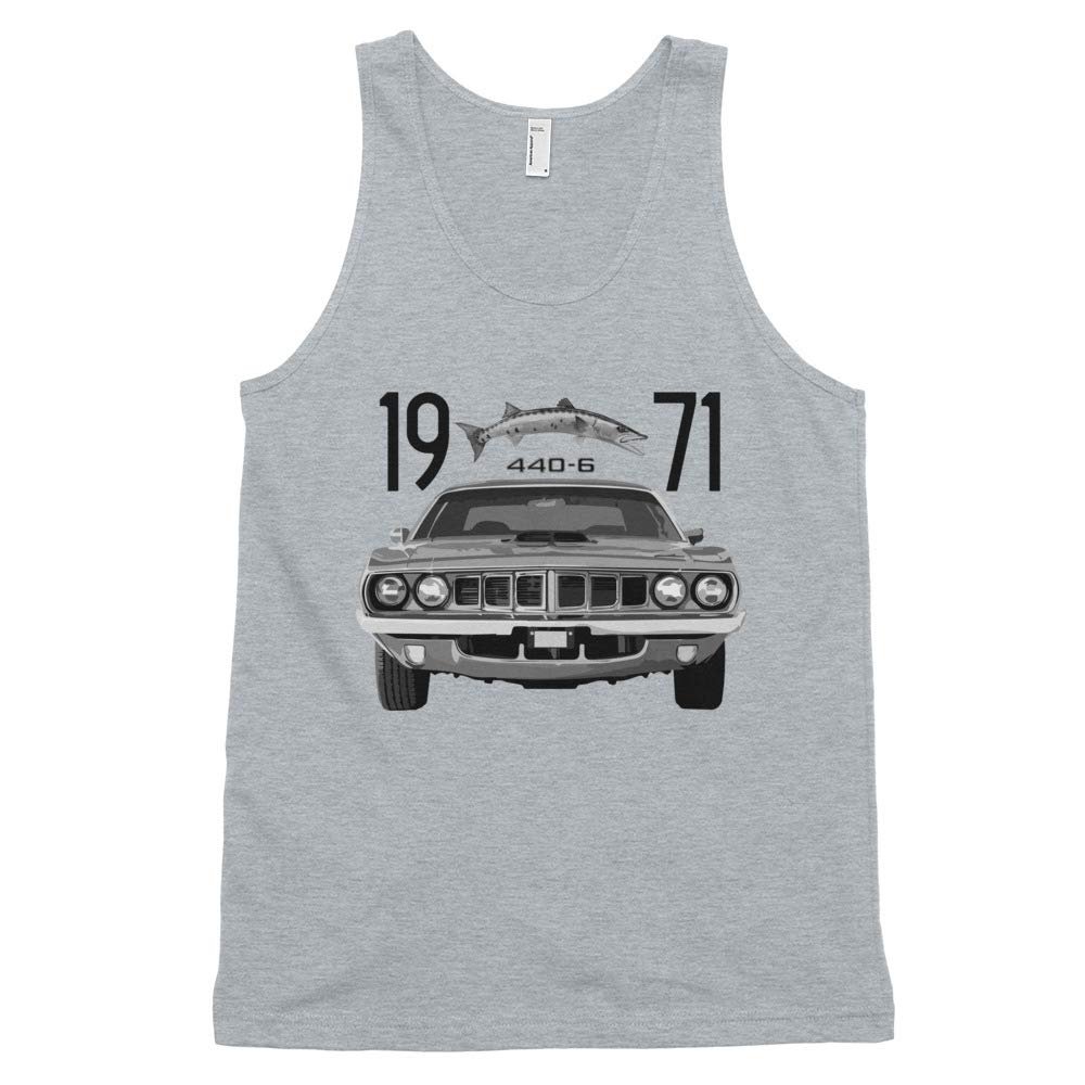 1971 Barracuda Cuda 440 Magnum Classic Tank top (Unisex) Heather Grey