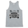 1971 Barracuda Cuda 440 Magnum Classic Tank top (Unisex) Heather Grey view 1