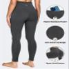 QUEENIEKE Ultra High Waisted Leggings for Women 27" - Compression Tummy Control Yoga Pants Gym Active Tight (Meteorite Grey, X-Large) view 4