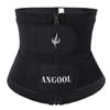 ANGOOL Neopren Waist Trainer For Women,Workout Plus Size Trimmer Belt Sauna Sweat Corset Cincher With Zipper Black view 1