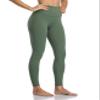 YUNOGA Women's High Waisted Workout Leggings 25" Inseam Ultra Soft Tummy Control Yoga Pants (S, Army Green) view 2