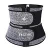 ANGOOL Neopren Waist Trainer For Women,Workout Plus Size Trimmer Belt Sauna Sweat Corset Cincher With Zipper Gray view 1