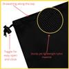 Drawstring Bag - Nylon Cinch and Ditty Stuff Pouch with Toggle (5 x 7-12 pack, Black) view 3