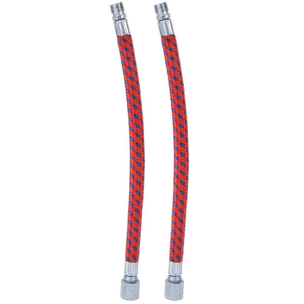 Pump Tube 2Pcs Pump Extension Hose Inflator Tube for Schrader Valve(Silver)