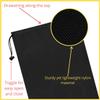 Drawstring Bag - Nylon Cinch and Ditty Stuff Pouch with Toggle (10 x 15-12 pack, Black) view 4