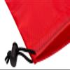Drawstring Bag - Nylon Cinch and Ditty Stuff Pouch with Toggle (6 x 8-12 pack, Red) view 2