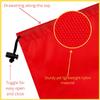 Drawstring Bag - Nylon Cinch and Ditty Stuff Pouch with Toggle (6 x 8-12 pack, Red) view 3
