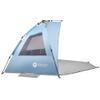 Easthills Outdoors Instant Shader Dark Shelter XL Beach Tent 99" Wide for 4-6 Person Sun Shelter UPF 50+ with Extended Zippered Porch Sky Blue view 4