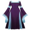 Parlsdy Womens Irish Medieval Dress Renaissance Costume Retro Gown Dress Up Costumes Fancy Long Dress Purple-2XL view 1