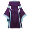 Parlsdy Womens Irish Medieval Dress Renaissance Costume Retro Gown Dress Up Costumes Fancy Long Dress Purple-2XL view 3