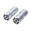 LIOOBO 1 Pair Bicycle Pegs Bike Pedals Axle Foot Aluminum Alloy Foot Rest Pegs for Mountain Bike BMX Silver view 1