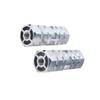 LIOOBO 1 Pair Bicycle Pegs Bike Pedals Axle Foot Aluminum Alloy Foot Rest Pegs for Mountain Bike BMX Silver view 3