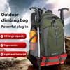 FENGDONG 40L Waterproof Lightweight Hiking,Camping,Travel Backpack for Men Women (green) view 3