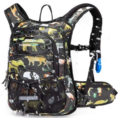 15L Insulated Hydration Backpack Pack with 2L Water Bladder Lightweight Hiking Backpack Bag for Women Men Daypack for Hiking Running Festival Camping Biking (Panda)