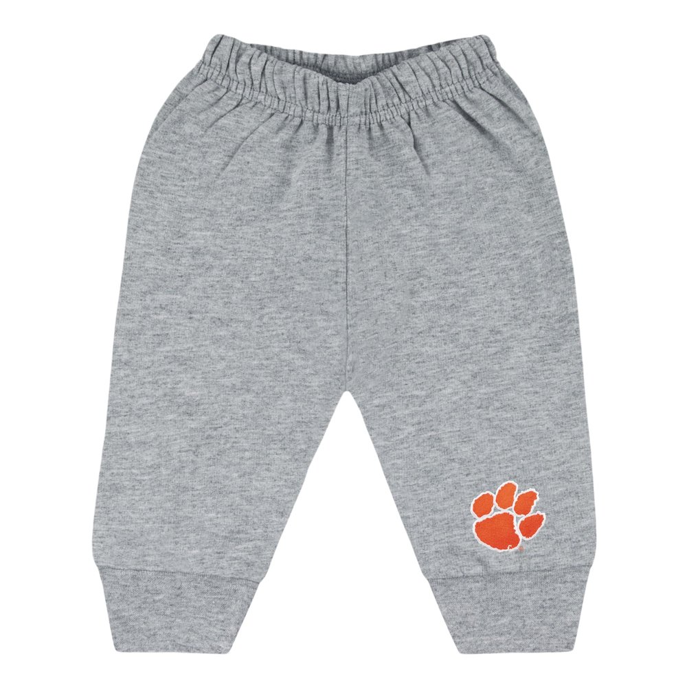 College Baby NCAA Officially Licensed Toddler Jogger Sweatpants, Clemson Logo, Oxford, 4T