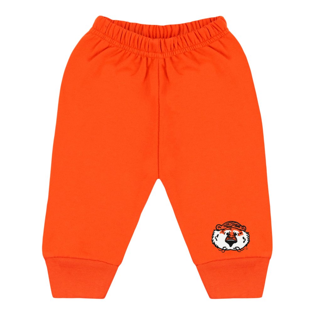 College Baby NCAA Officially Licensed Infant Jogger Sweatpants, Auburn Aubie Mascot Logo, Orange, 2T