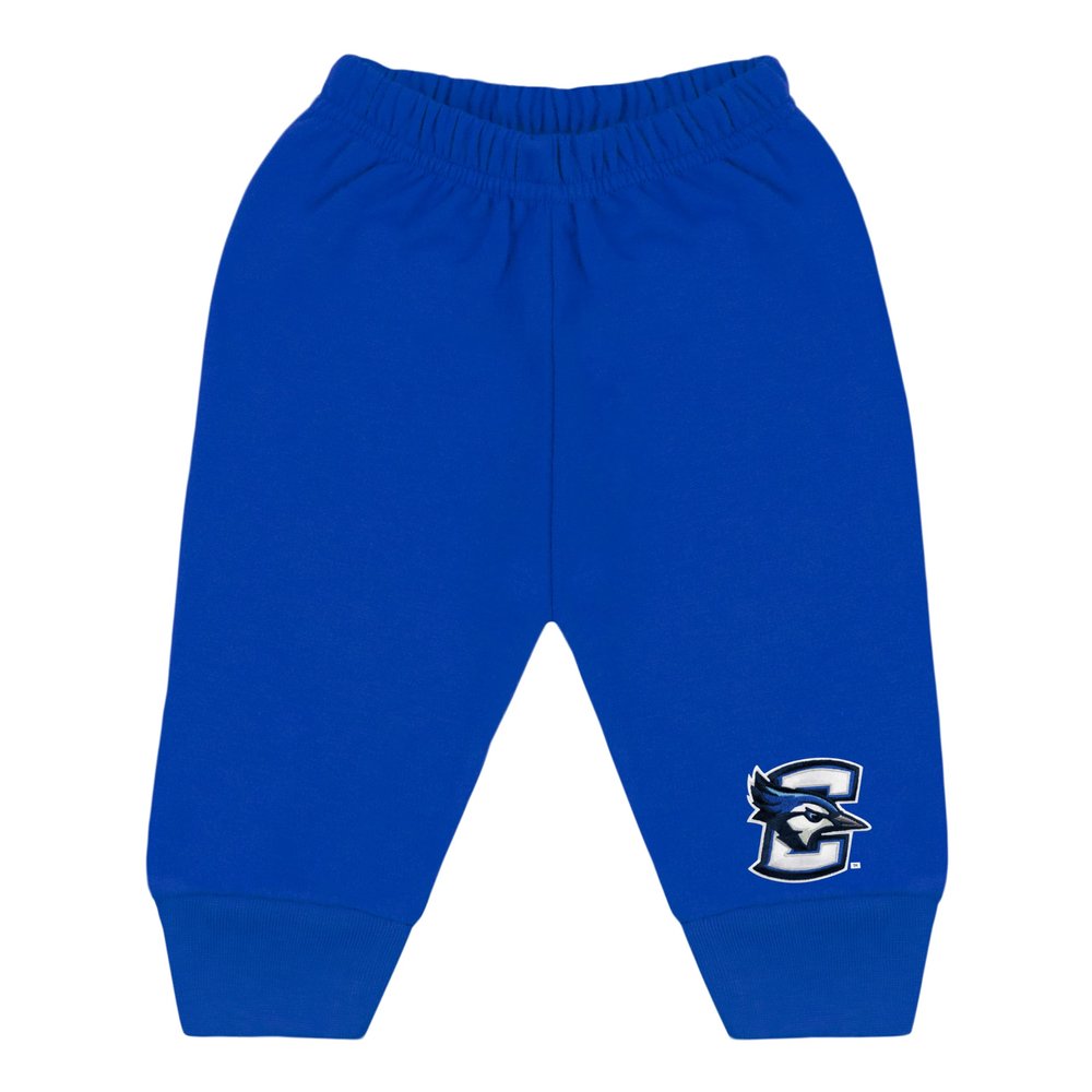 College Baby NCAA Toddler Jogger Sweatpants, Creighton Bluejay Head Inside C Logo, Royal, 3T