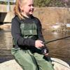 TIDEWE Chest Waders for Kids, Waterproof Youth Waders with Boot Hanger, Lightweight PVC Kids Chest Waders with Boot for Fishing & Hunting (Size 10/11 Big Kid) view 2