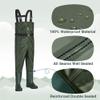 TIDEWE Chest Waders for Kids, Waterproof Youth Waders with Boot Hanger, Lightweight PVC Kids Chest Waders with Boot for Fishing & Hunting (Size 10/11 Big Kid) view 3