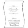 Crown Awards Appreciation Wave Acrylic Award, 4" H Personalized Appreciation Award, Engraving Included Prime view 1