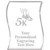Crown Awards Running Wave Acrylic Award, 4" H Personalized 5K Award Trophy, Engraving Included Prime view 1