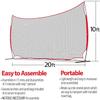ANYTHING SPORTS 20x10ft Sports Net | 200 SQ feet of Protection | Multi Sport Netting Barrier, Sports Net, Baseball Netting Backstop | Perfect for Golf, Baseball, Basketball, Soccer, Lacrosse, Hockey view 2