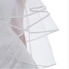 SAMKY 2T 2 Tier 1/4" Satin Ribbon Edge Wedding Veil - White Fingertip Length 36" V296 view 3