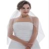 SAMKY 1T 1 Tier Bugle CrystalS Beaded Wedding Veil - Light Ivory Fingertip Length 36" V385 view 1