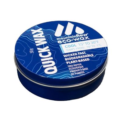 mountainFLOW eco-Wax Rub-On Ski/Snowboard Wax/Biodegradable Plant-Based Wax | Cool: 15-30F