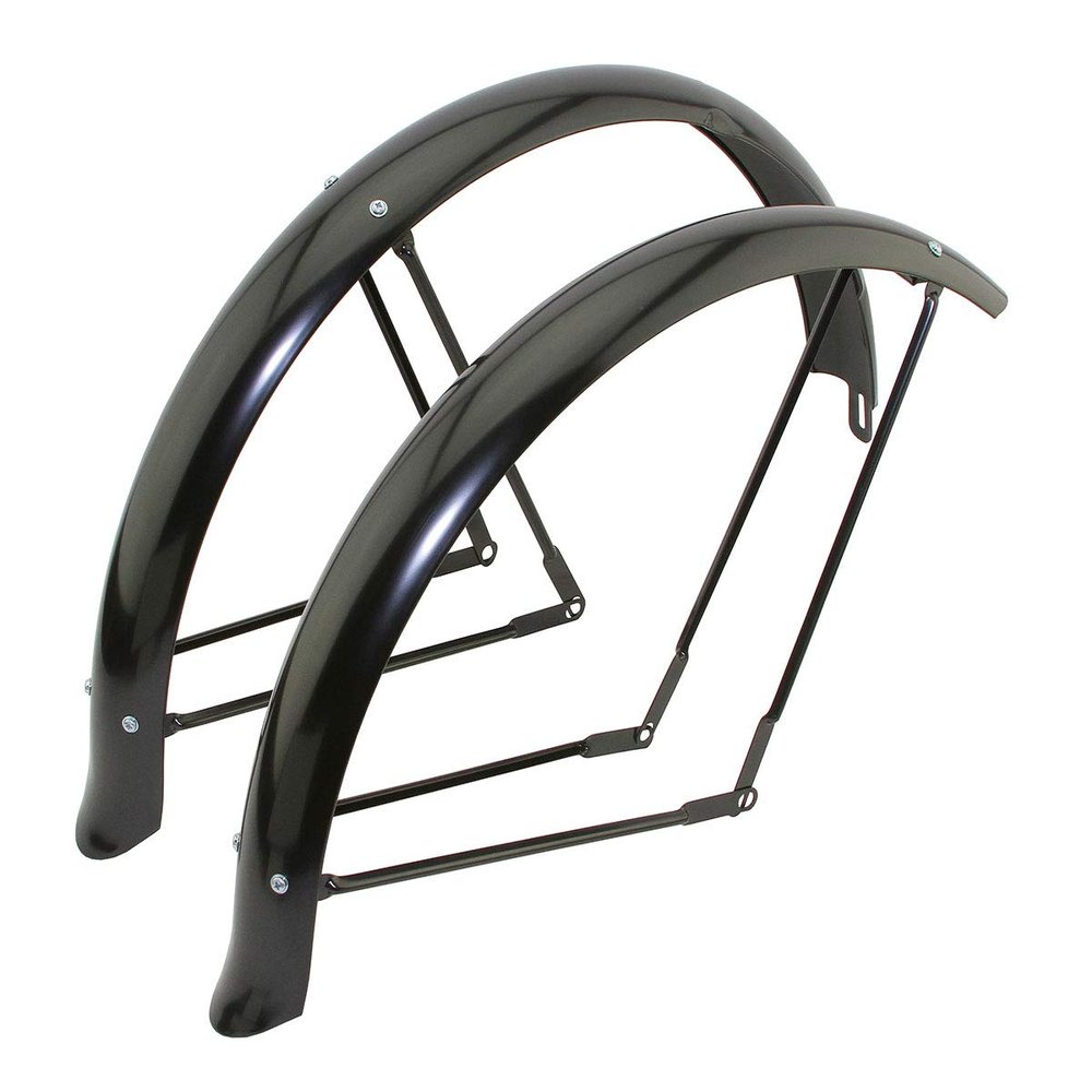 Alta Bicycle 26" Flared Adjustable Balloon Fender Set, Multiple Colors (Black)