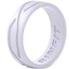 Rinfit Silicone Rings for Women 6mm Wide, 2mm Thick - Rubber Wedding Bands Women - 4Love Collection Patented Design - White Lavender Women, Size 5 view 1