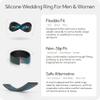 Rinfit Silicone Rings for Women 6mm Wide, 2mm Thick - Rubber Wedding Bands Women - 4Love Collection Patented Design - White Lavender Women, Size 5 view 2