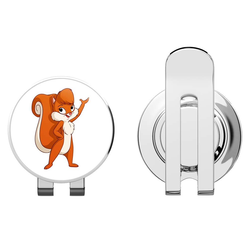 888 Graphics Funny Squirrel Girl Animal Golf Hat Clip with Magnetic Ball Marker