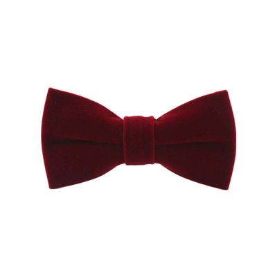 Mens Velvet Bow Tie Solid Color Formal Tuxedo Banquet Bowtie Pre-Tied Bow Tie