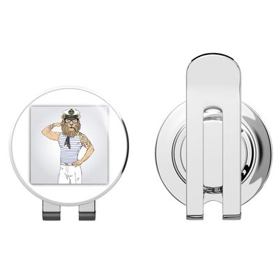 888 Graphics Lion Fashion Sailor Golf Hat Clip with Magnetic Ball Marker