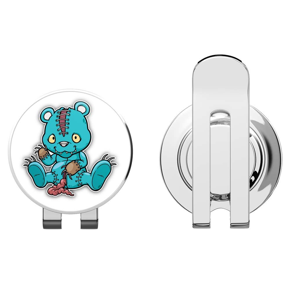 888 Graphics Cartoon Zombie Bear Golf Hat Clip with Magnetic Ball Marker