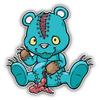 888 Graphics Cartoon Zombie Bear Golf Hat Clip with Magnetic Ball Marker view 2