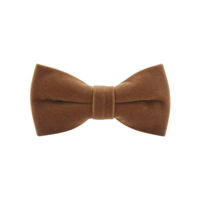 Mens Velvet Bow Tie Solid Color Formal Tuxedo Banquet Bowtie Pre-Tied Bow Tie