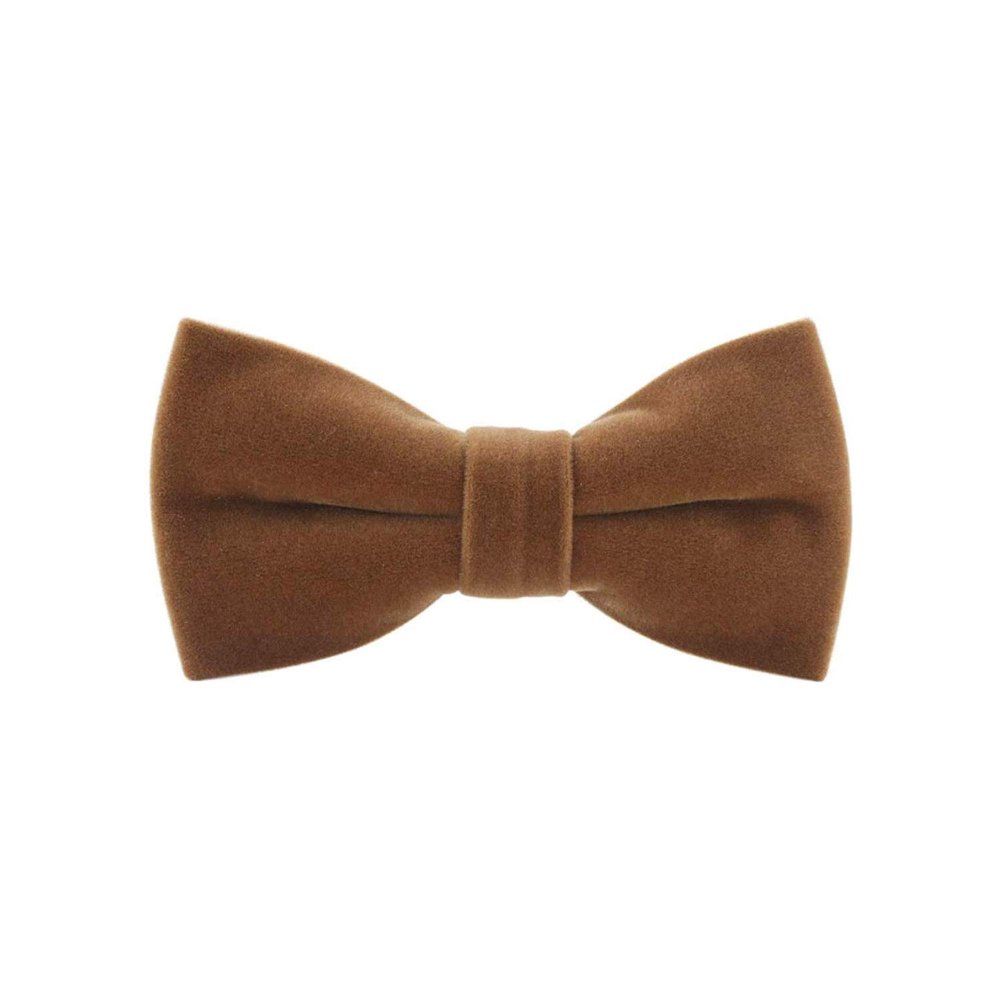 Mens Velvet Bow Tie Solid Color Formal Tuxedo Banquet Bowtie Pre-Tied Bow Tie